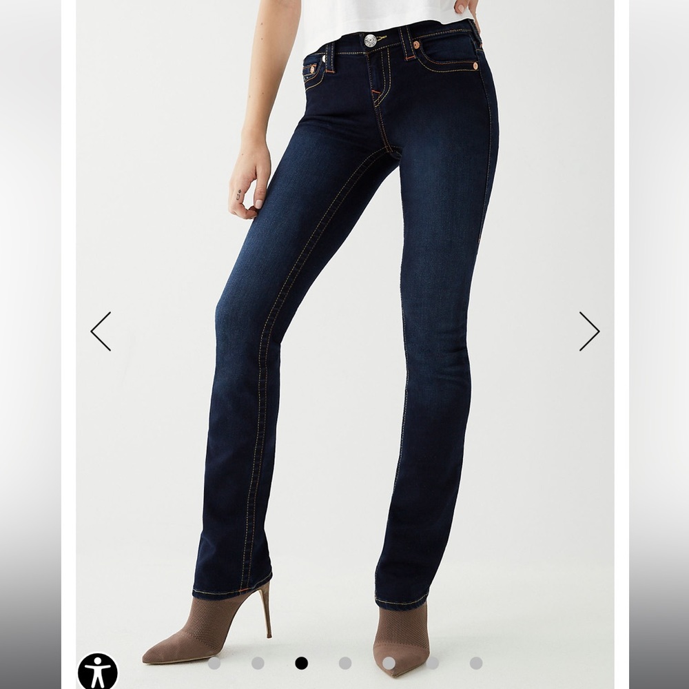 True Religion Billie Mid Rise Straight Jean S86-30 - Picture 2 of 9